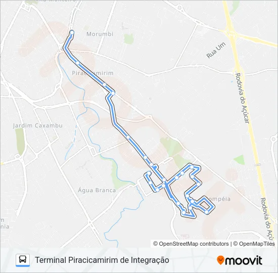 220   SOL NASCENTE / TCI VIA TPI Bus Line Map