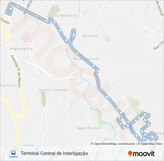 220   SOL NASCENTE / TCI VIA TPI Bus Line Map