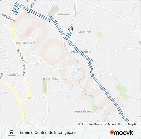 220   SOL NASCENTE / TCI VIA TPI Bus Line Map