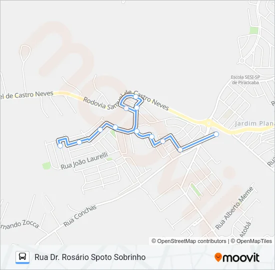 812 SANTO ANTÔNIO / TSJ Bus Line Map