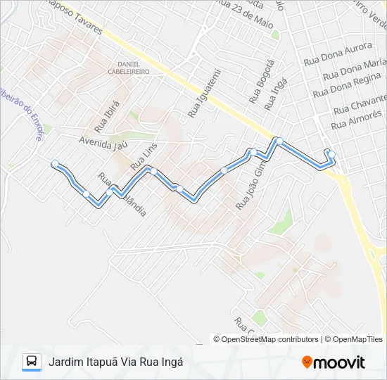 323 JARDIM ITAPUÃ / TPA Bus Line Map