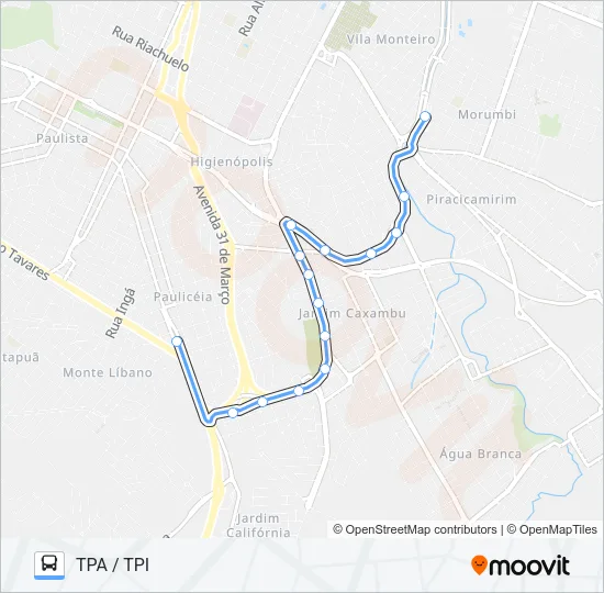 1100 PERIMETRAL Bus Line Map