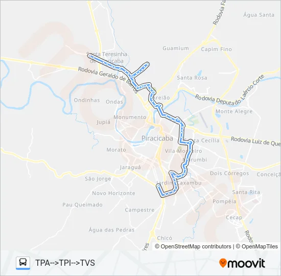 1100 PERIMETRAL Bus Line Map