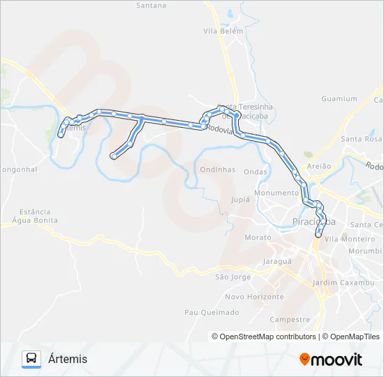 401 ÁRTEMIS / TCI Bus Line Map