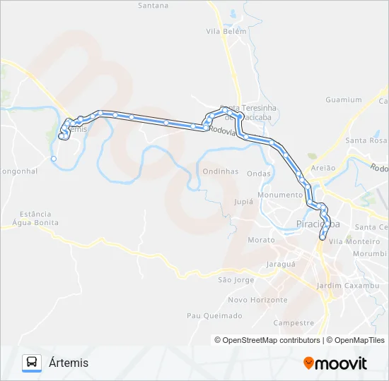 401 ÁRTEMIS / TCI Bus Line Map