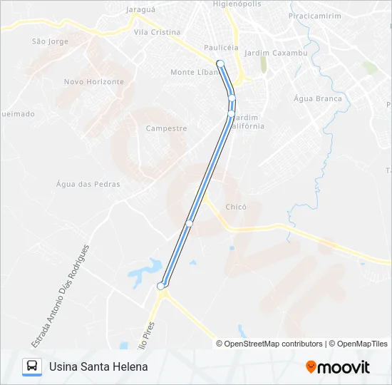 330 USINA SANTA HELENA Bus Line Map