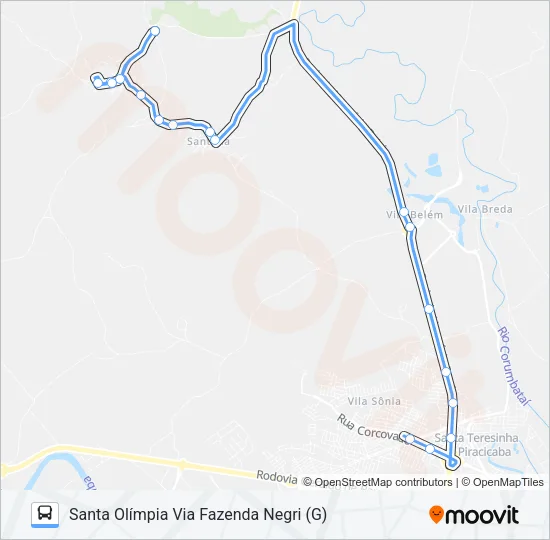 412 SANTA OLÍMPIA/ TVS Bus Line Map