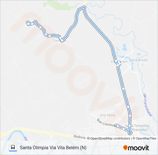 412 SANTA OLÍMPIA/ TVS Bus Line Map