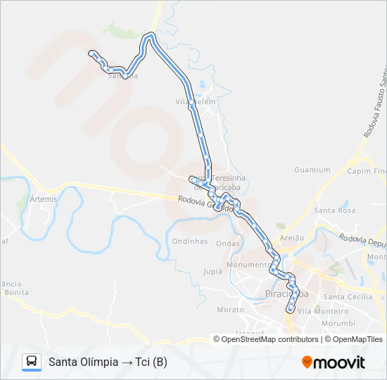 412 SANTA OLÍMPIA/ TVS Bus Line Map