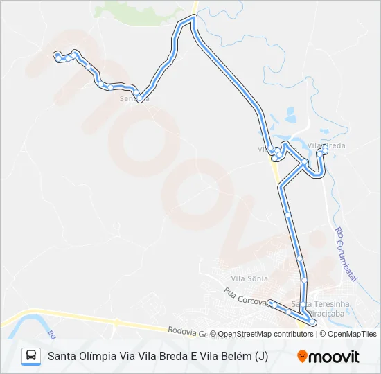 412 SANTA OLÍMPIA/ TVS Bus Line Map