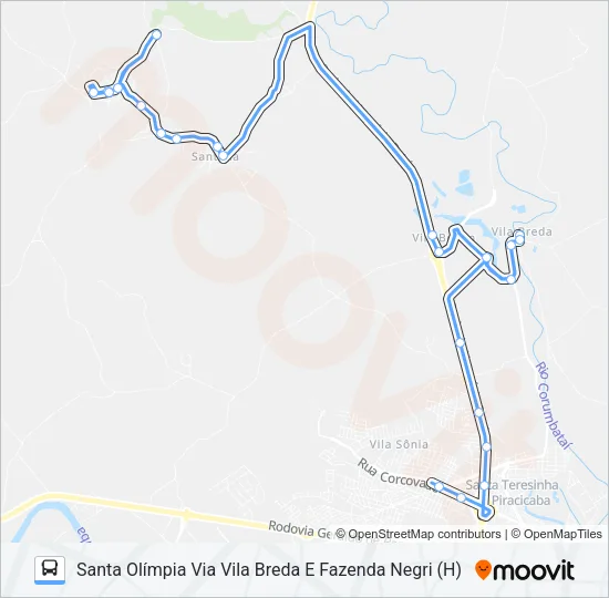 412 SANTA OLÍMPIA/ TVS Bus Line Map