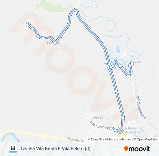 412 SANTA OLÍMPIA/ TVS Bus Line Map