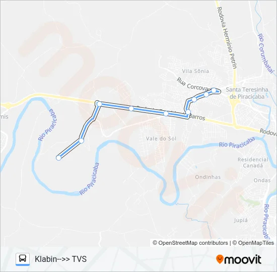 416 UNINOROESTE / TVS Bus Line Map
