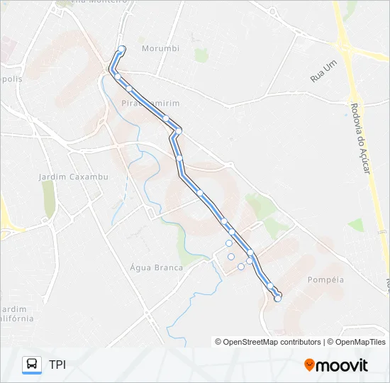 217 SOL NASCENTE / TPI Bus Line Map
