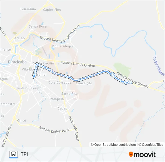 221 PARQUE PEÓRIA / TPI Bus Line Map