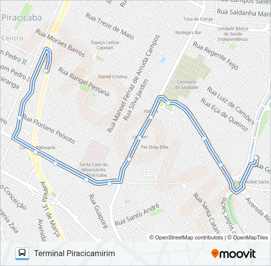 242  SANTA CASA - TCI / TPI Bus Line Map