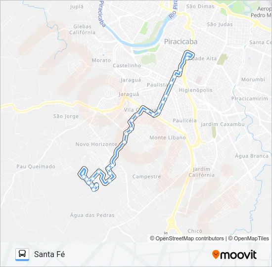 325  SANTA FÉ / TCI Bus Line Map