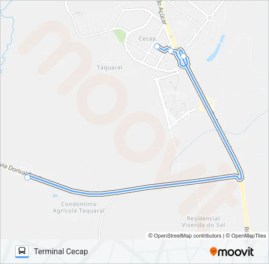 231 GLEBAS TAQUARAL Bus Line Map