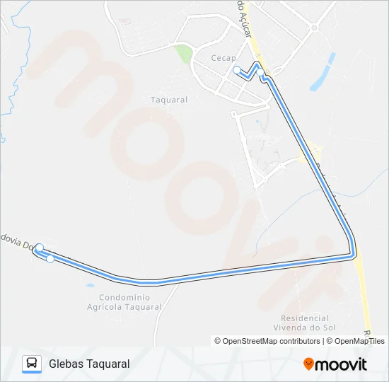 231 GLEBAS TAQUARAL Bus Line Map