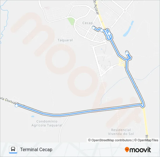 231 GLEBAS TAQUARAL Bus Line Map