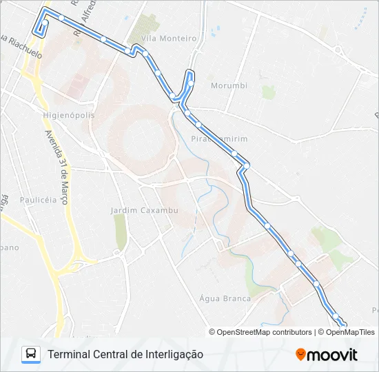 220 SOL NASCENTE / TCI VIA TPI Bus Line Map