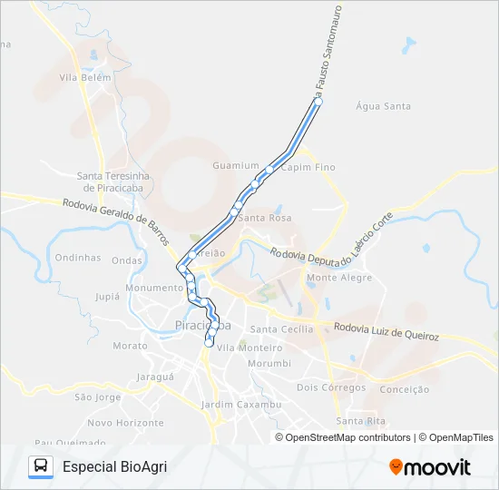 501 TANQUINHO Bus Line Map