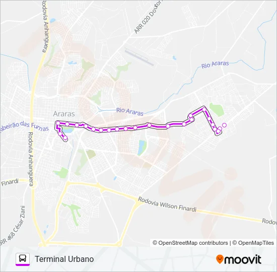 JOSÉ OMETTO Bus Line Map