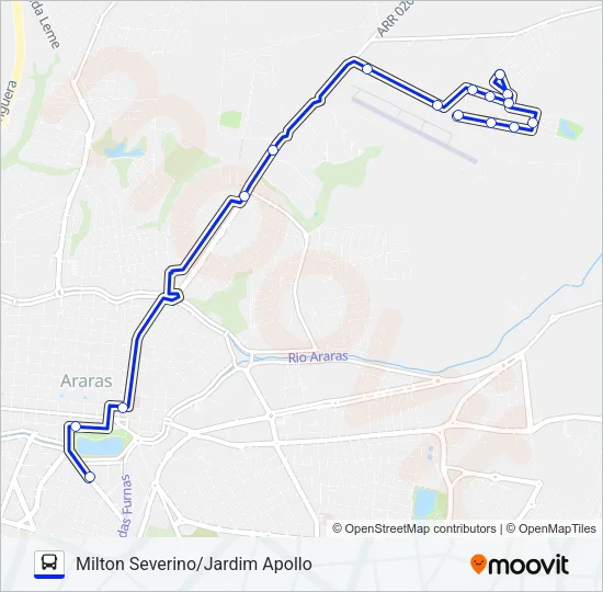 1501 MILTON SEVERINO/JARDIM APOLLO Bus Line Map