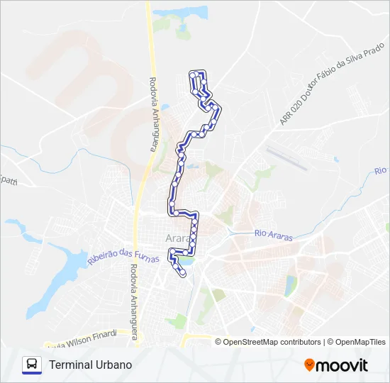 502 JARDIM ALVORADA / PEDRAS PRECIOSAS Bus Line Map