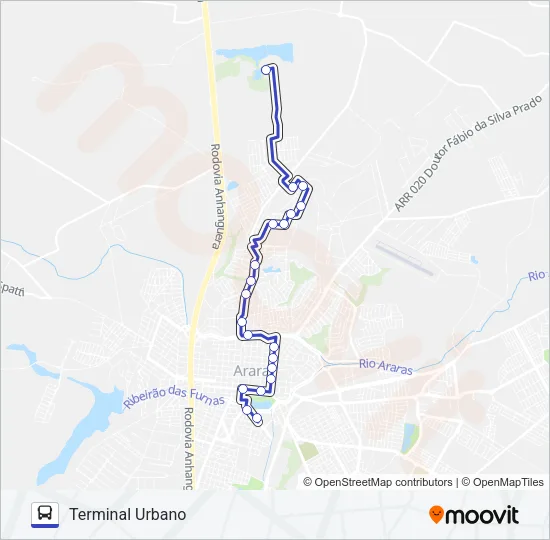501 JARDIM ALVORADA / PEDRAS PRECIOSAS Bus Line Map