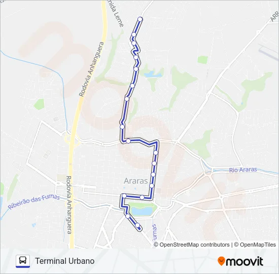 402 PARQUE DAS ARVORES / ALTO DA COLINA Bus Line Map