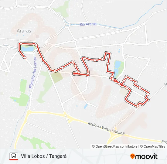 801 VILLA LOBOS / TANGARÁ Bus Line Map