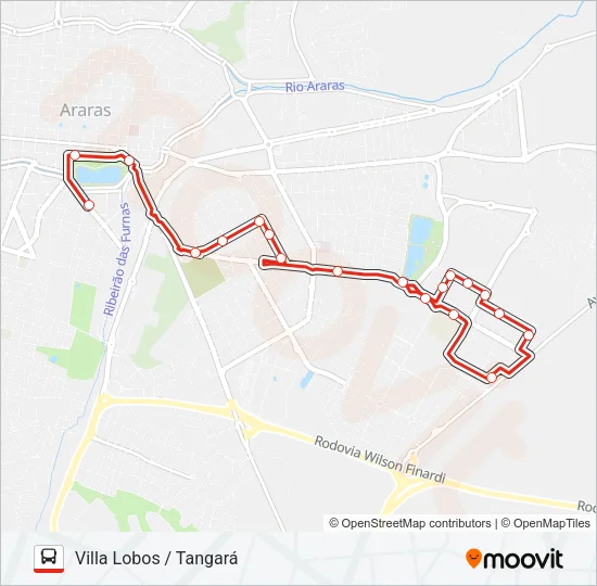 802 VILLA LOBOS / TANGARÁ Bus Line Map