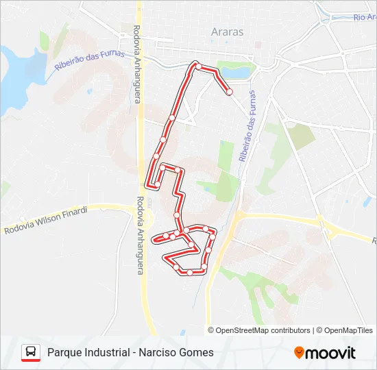 301 PARQUE INDUSTRIAL - NARCISO GOMES Bus Line Map