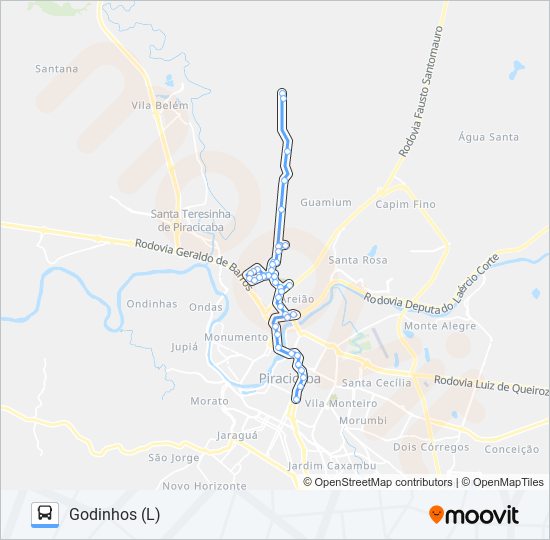 Mapa da linha 0123 VILA FÁTIMA de ônibus