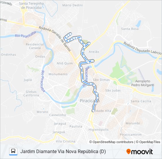 Mapa da linha 0123 VILA FÁTIMA de ônibus