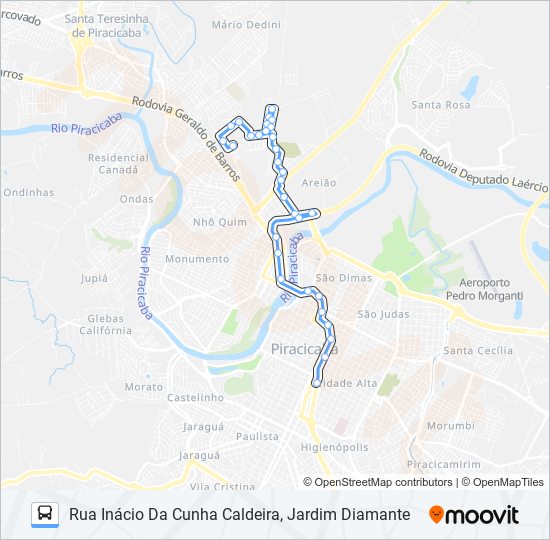 Mapa da linha 0123 VILA FÁTIMA de 