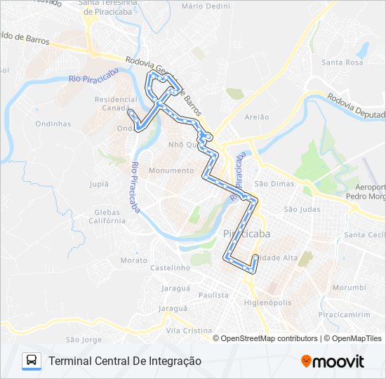 Mapa de 0106 ALGODOAL de autobús