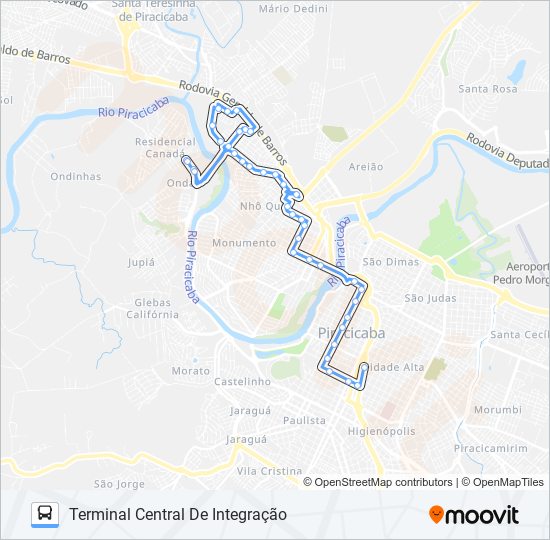 0106 ALGODOAL bus Line Map