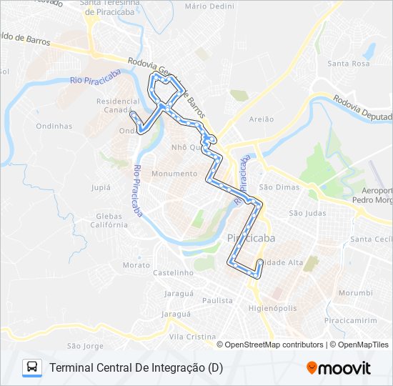 0106 ALGODOAL bus Line Map