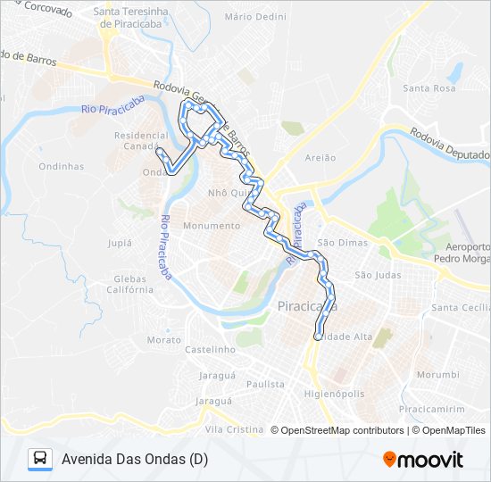 0106 ALGODOAL bus Line Map