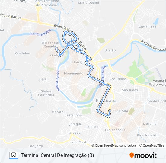 Mapa de 0106 ALGODOAL de autobús