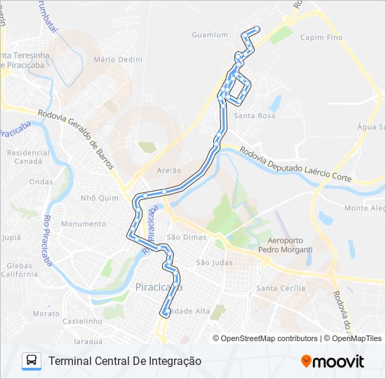 Mapa da linha 0503 SANTA ROSA de 