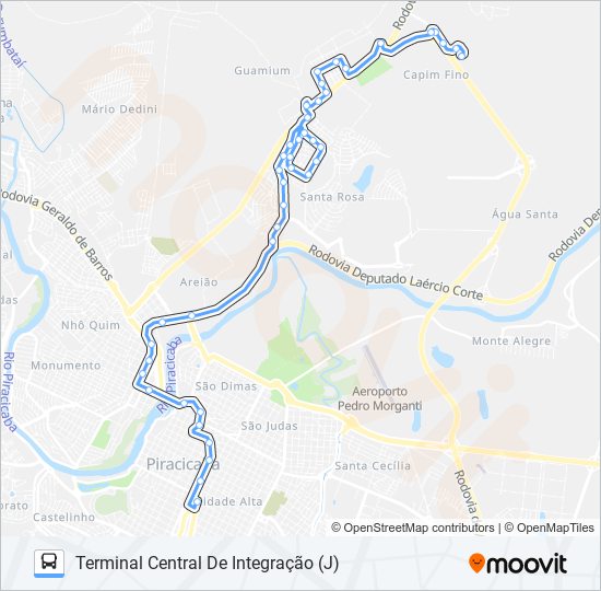 Mapa da linha 0503 SANTA ROSA de ônibus