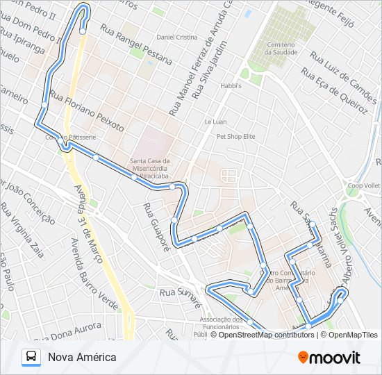 0007 NOVA AMÉRICA bus Line Map