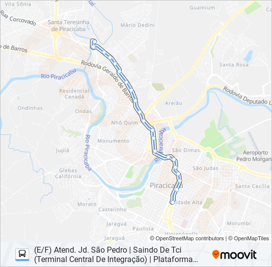 Mapa da linha 0120 MÁRIO DEDINI de ônibus