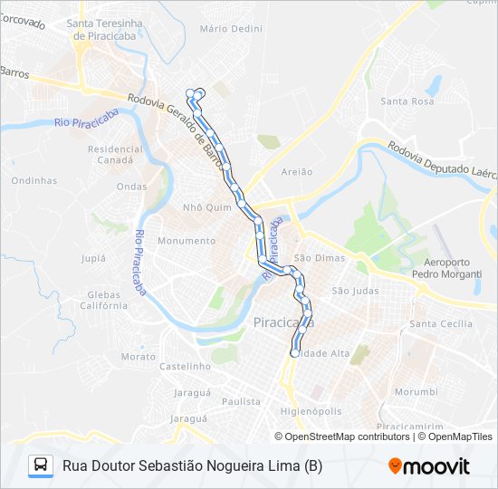 Mapa da linha 0120 MÁRIO DEDINI de ônibus