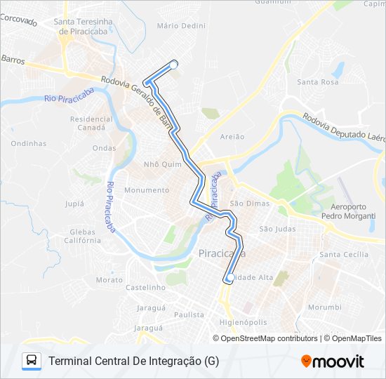 Mapa da linha 0120 MÁRIO DEDINI de ônibus
