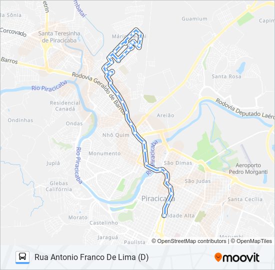 0120 MÁRIO DEDINI bus Line Map