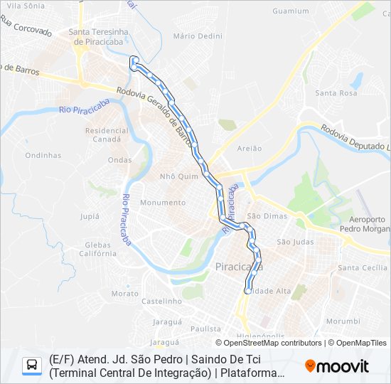 Mapa de 0120 MÁRIO DEDINI de autobús